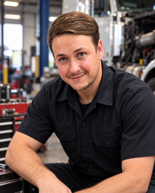 Jeffers team member in a black polo in the workshop